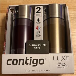 Contigo Luxe Mug Duo - Gold and Purple